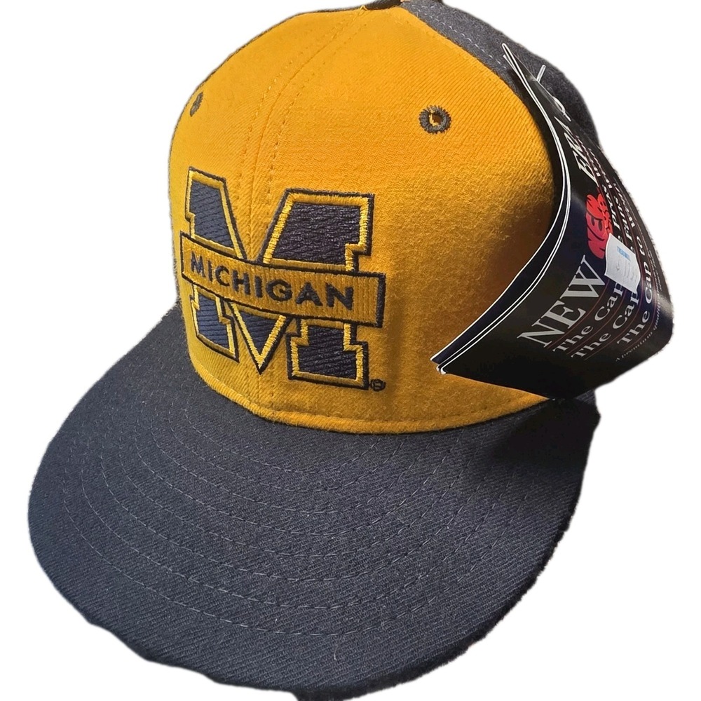 Vintage Michigan Wolverines New‎ Era 59FIFTY Men's Wool Hat Size 6 5/8 USA Made